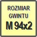 Piktogram - Rozmiar gwintu: M 94x2